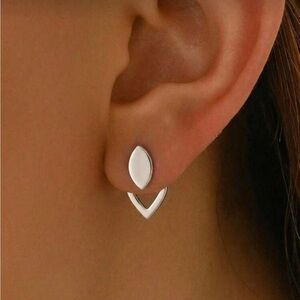 Silver Geometric Earrings R74